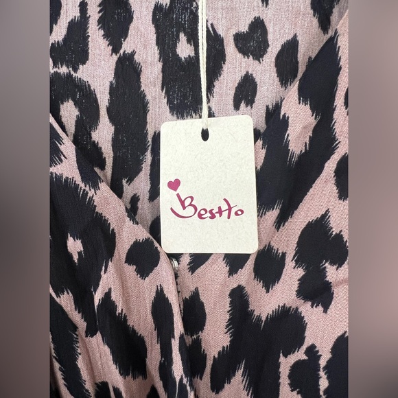 NWT-Bestto Leopard Romper - Picture 7 of 9